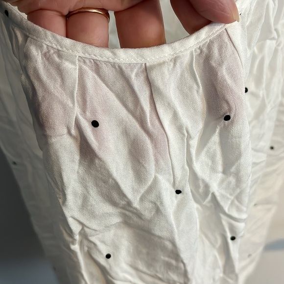 BP Nordstrom Ivory Black Dots Adjustable Tank Straps Crop Cami EUC - Picture 4 of 7